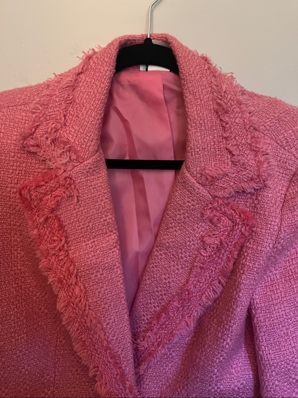 David Loren Pink Tweed Blazer, Sz L